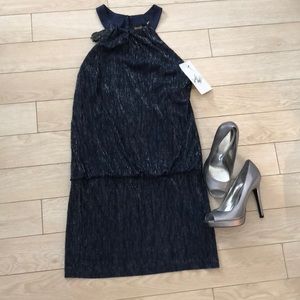 Laundry by Shelli Segal Navy & Silver Dress